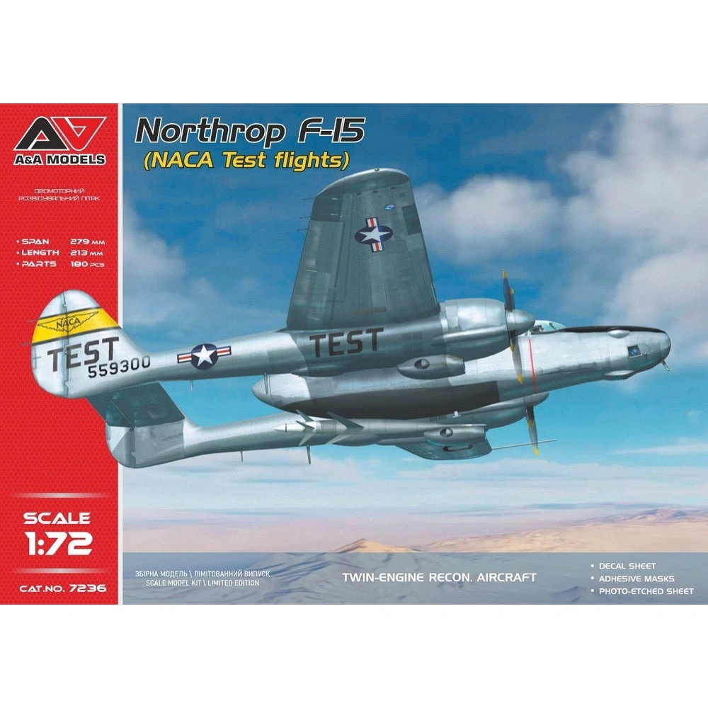 F-15A Eagle: Fly the NACA Test! A&A Models 1/72 Scale Fighter Plane Kit
